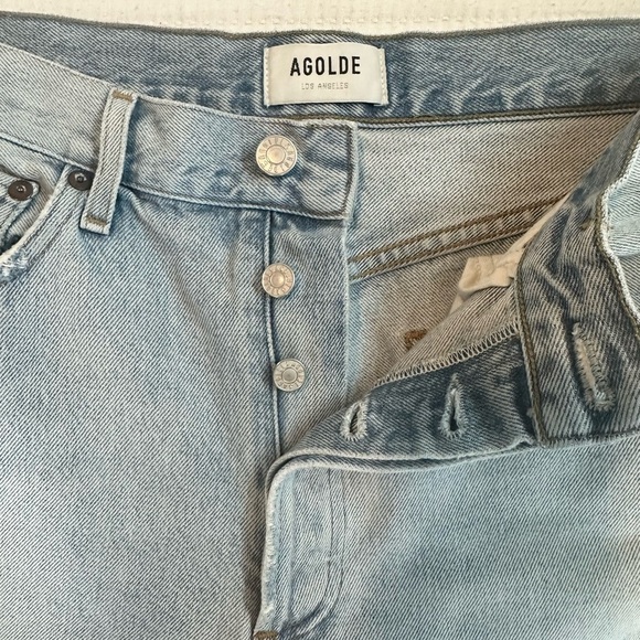 Agolde Riley High Rise Straight Leg Crop Jeans Size 29 - Picture 8 of 12